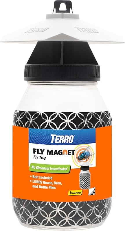 TERRO Fly Magnet Trap, Reusable Poison-Free Outdoor Fly Catcher with Bait — fruit fly trap amazon for fruit fly trap