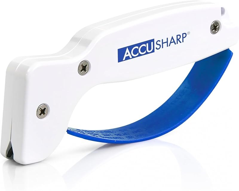 AccuSharp Knife Sharpener, Ergonomic Comfortable Handle, Compact & Easy to Use, Restore and Hone Straight & Serrated