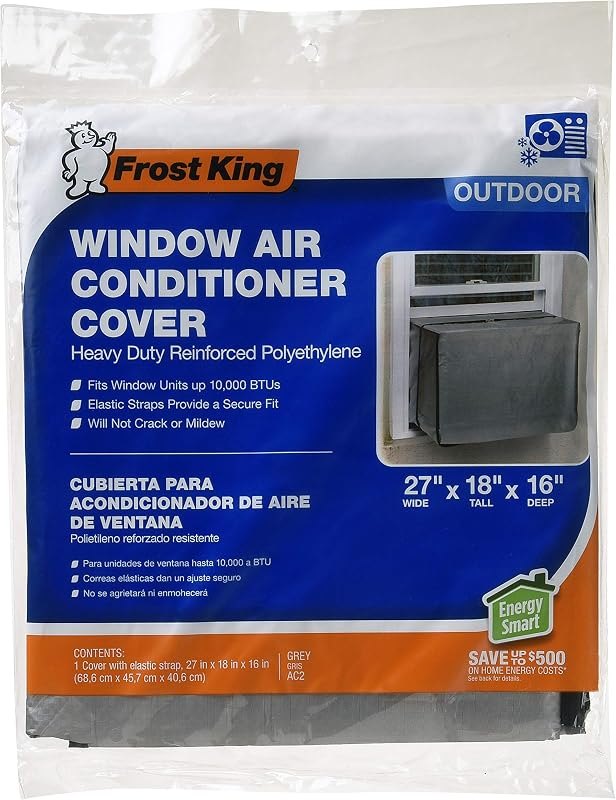 THERMWELL AC2H Air Conditioner Cover, 18 by 27 by 16-Inch, Silver — window air conditioner cover amazon for window air