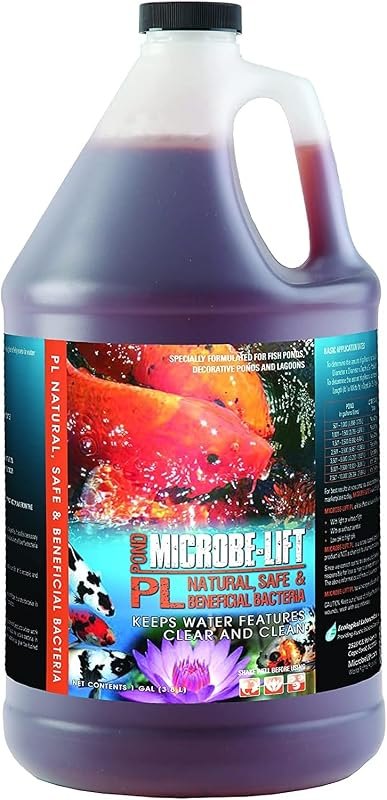 MICROBE-LIFT PL Pond and Outdoor Water Garden Cleaner, Safe for Live Koi Fish, Plant Life, and Decor, 1 Gallon — best
