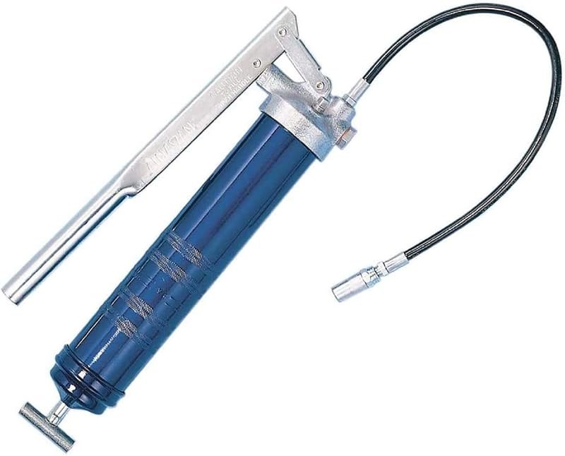 Lincoln 1147 Lever-Action Manual Grease Gun with 18-inch Whip Hose and Coupler, Heavy-Duty Follower Springs, Premium