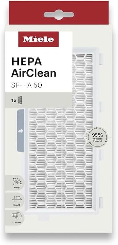 Miele Genuine HEPA AirClean Filter SF-HA 50 for Miele Guard M1, L1, Complete C2, C3 & Compact C1, C2 Vacuum Cleaners