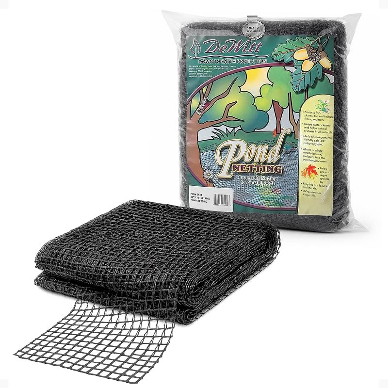 Dewitt Pond Netting - 1/4 in Mesh Fish Guard - 20 x 30 ft - Polyethylene — pond-netting-heavy-duty for pond netting no