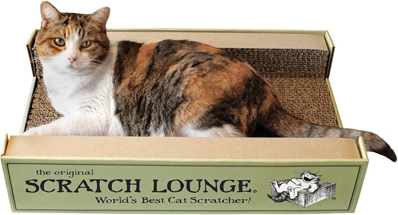 The Original Scratch Lounge XL - Worlds Best Cat Scratcher - Includes Catnip — scratcher for best cat litter box best