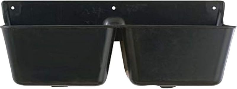 Fortiflex Mineral Feeder for Small Animals, 2-Compartment of 1-3/4-Quart, Black — goat mineral replacement for goat