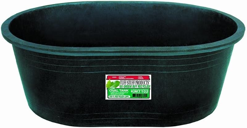 Tuff Stuff Products KMT102 Oval Tank, 30-Gallon,Black — poly-stock-tank-heavy-duty for poly stock tank compact small