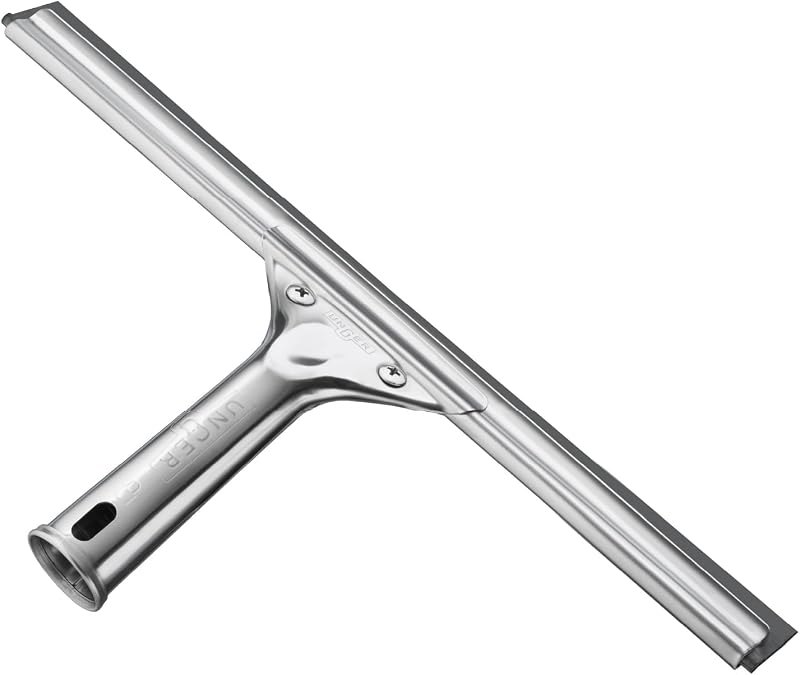 Unger Professional Stainless Steel Heavy-Duty Squeegee, 12", Silver — window squeegee for shower squeegee durable