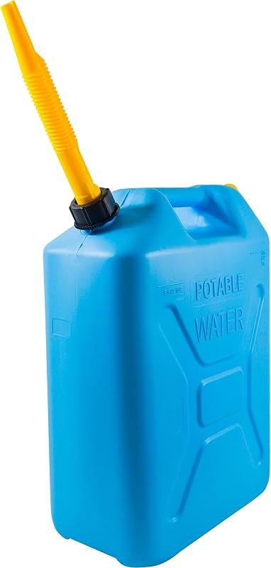 Scepter Portable Plastic Military Style Food Grade 5 Gal Water Jug Container with Reversible Spout for Camping &