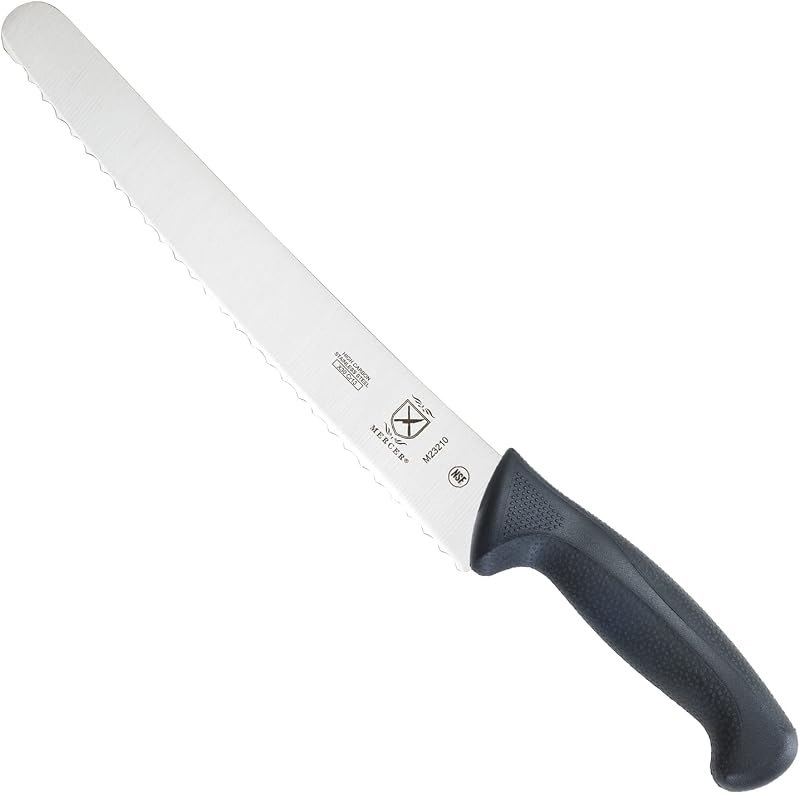 Mercer Culinary M23210 Millennia Black Handle, 10-Inch Wide Wavy Edge, Bread Knife — bread for best chef knife best