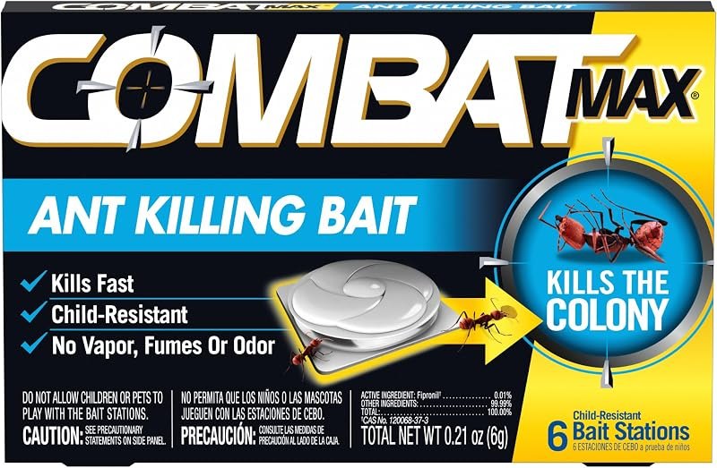 Combat Max Ant Killing Bait Stations, Indoor and Outdoor Use, 6 Count — ant bait stations kit for ant bait stations