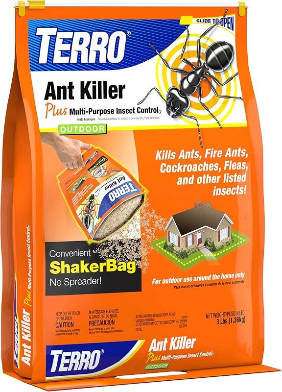 TERRO Ant Killer Plus Multi-Purpose Insect Control, 3 lb Shaker Bag — outdoor ant bait for ant bait stations under 30