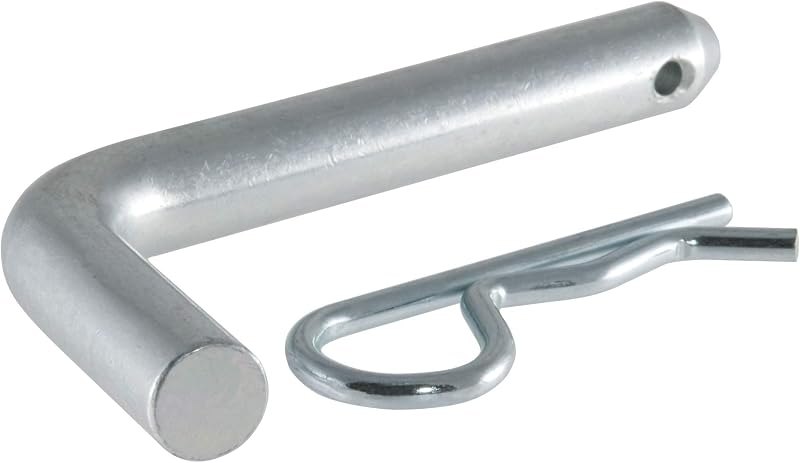 CURT 21580 Trailer Hitch Pin & Clip, 5/8-Inch Diameter, Fits 2 or 2-1/2-Inch Receiver, Clear ZINC —