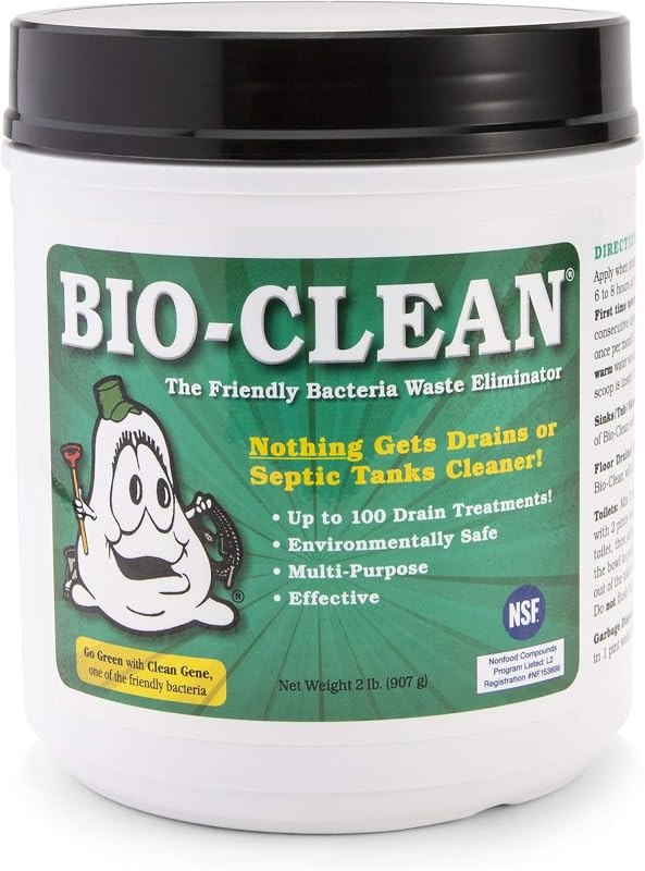 Bio-Clean Drain Septic 2# Can Cleans Drains- Septic Tanks - Grease Traps All Natural and 100% Guaranteed No Caustic