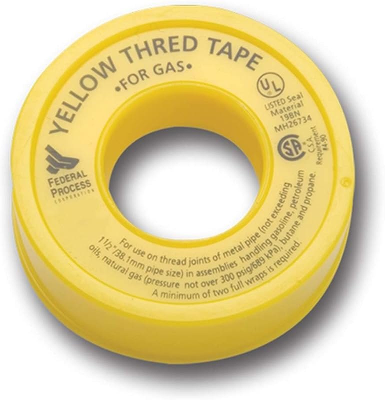 Gasoila Yellow PTFE Thread Seal Tape — pipe leak tape heavy duty for pipe leak tape durable heavy duty