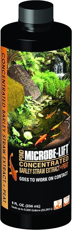 Microbe-Lift Concentrated Barley Straw Extract Plus Liquid Peat Conditioner for Ponds and Outdoor Water Garden, Safe