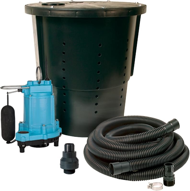 Little Giant CS-SS, 115V, 1/3 HP Automatic Crawl Space Sump/Basin Kit — sump pump backup replacement for sump pump