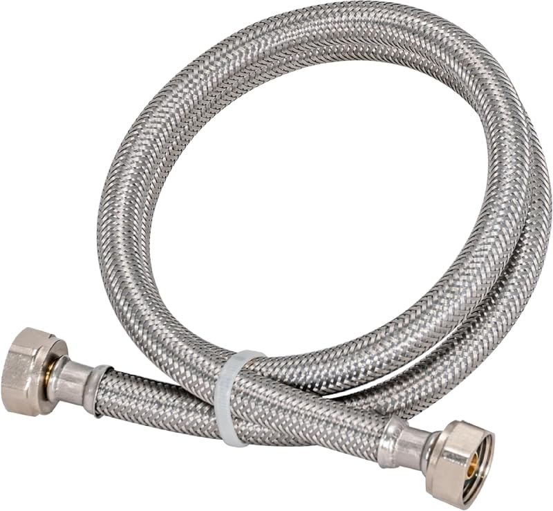 Eastman 36 Inch Steel-Flex Faucet Connector, Braided Stainless Steel Supply Line with 1/2 In. FIP Ends, 48020 —