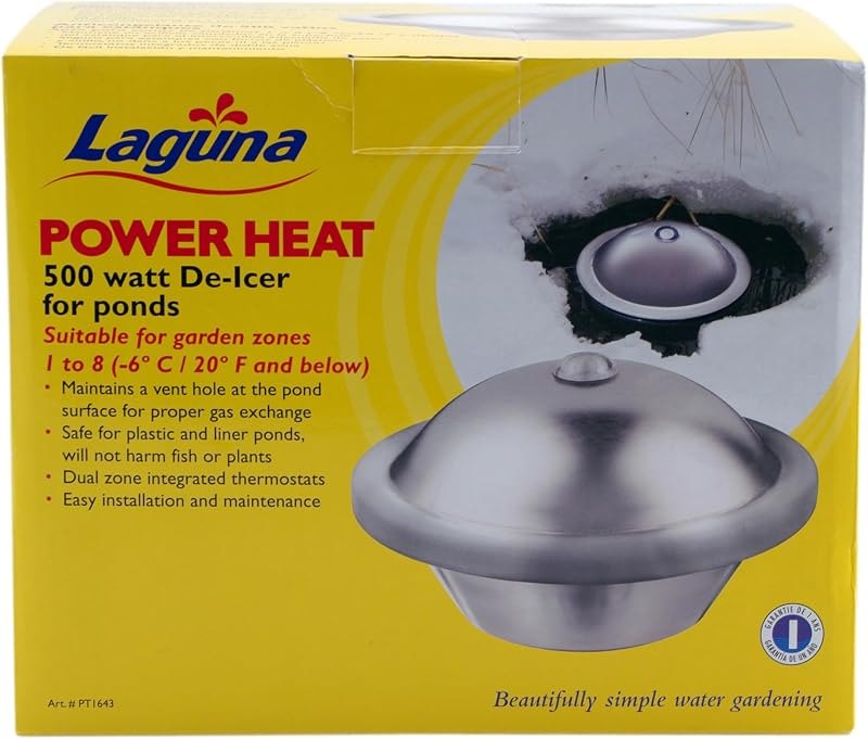 Laguna PowerHeat 500-Watt Pond Heater for Outdoor Ponds with Fish — pond-deicer-amazon for pond deicer durable heavy