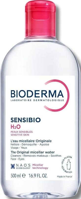 Bioderma - Sensibio - H2O Micellar Water - Makeup Remover Cleanser - Face Cleanser for Sensitive Skin — micellar water