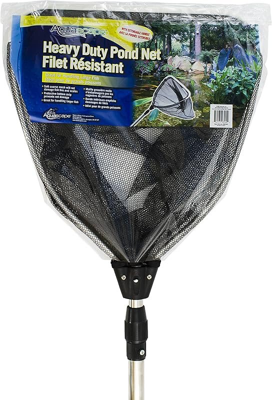 Aquascape Heavy-Duty Pond Net with Extendable Handle, Ideal for Safe Koi and Fish Handling, Durable Fish-Safe Mesh, 36