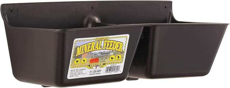 Little Giant Animal Mineral Feeder 3.5 Quart Mineral Feeder (Item No. MF35BLACK) — goat mineral heavy duty for goat