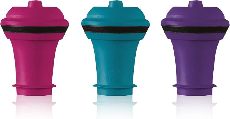 Vacu Vin Wine Stopper, 3-Pack Vacuum Wine Bottle Stopper, Cork Alternative — vacuum wine stopper heavy duty for vacuum