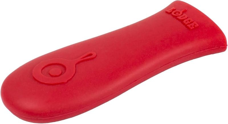 Lodge Silicone Hot Handle Holder for 9 Inch and Larger Skillets, Red — handle cover for best cast iron skillet