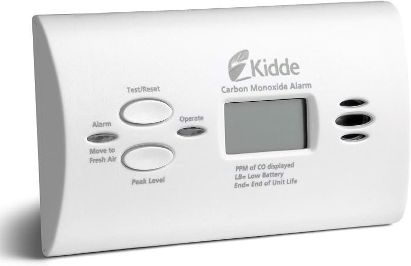 Kidde Carbon Monoxide Detector, AA Battery Powered CO Alarm with LEDs, Test-Reset Button, Low Battery Indicator