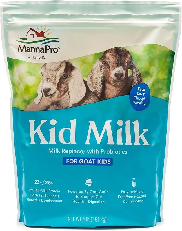 Manna Pro Goat Kid Milk Replacer with Opti-Gut, 4 lb Bag — goat mineral replacement for goat mineral
