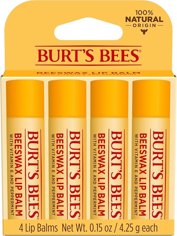 Burt's Bees 100% Natural Moisturizing Lip Balm (Original Beeswax) — lanolin lip balm no leak for lanolin lip balm