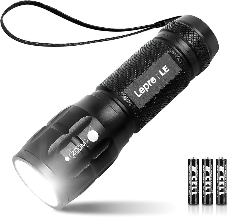 Lepro Lighting Ever LED Flashlight, High Lumens Waterproof Adjustable Focus — mini for best camping lantern best rated