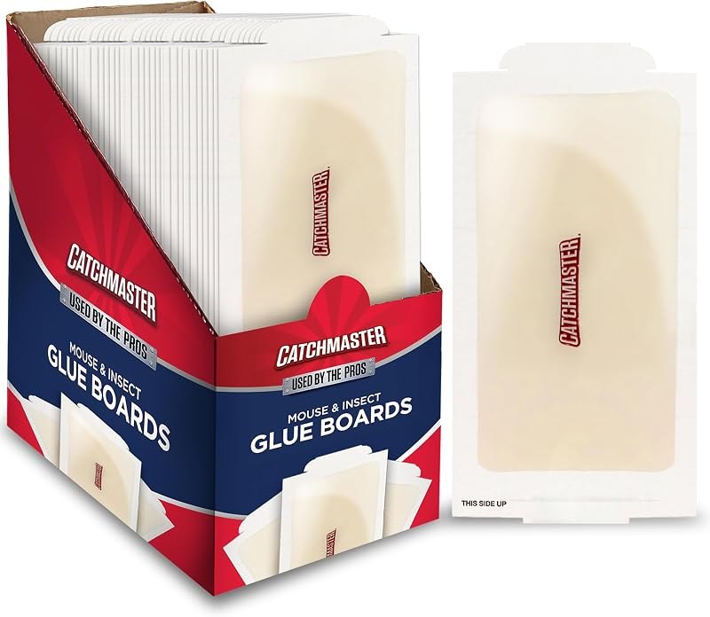 Catchmaster Compact Sticky Mouse & Insect Traps 75pk, Bulk Glue Boards — no see mouse trap refill for no see mouse trap