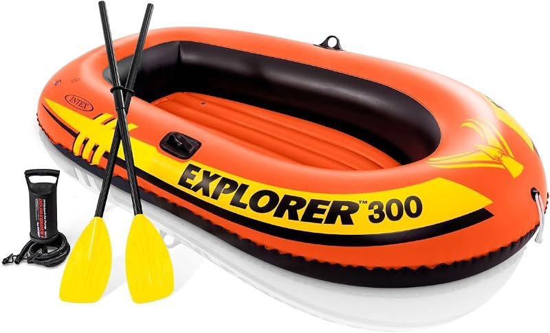INTEX Explorer Compact Inflatable Boat Series: Dual Air Chambers