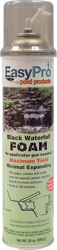 EASYPRO BWFN Black Waterfall Foam - 20 oz Can — waterfall foam replacement for waterfall foam durable heavy duty