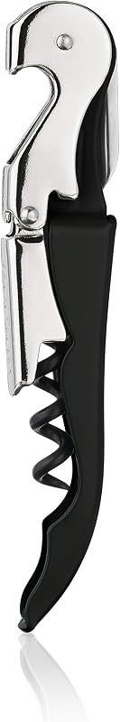 True Truetap Double Hinged Waiter's Corkscrew Wine Opener, Stainless Steel Wine Bottle Opener with Built In Foil