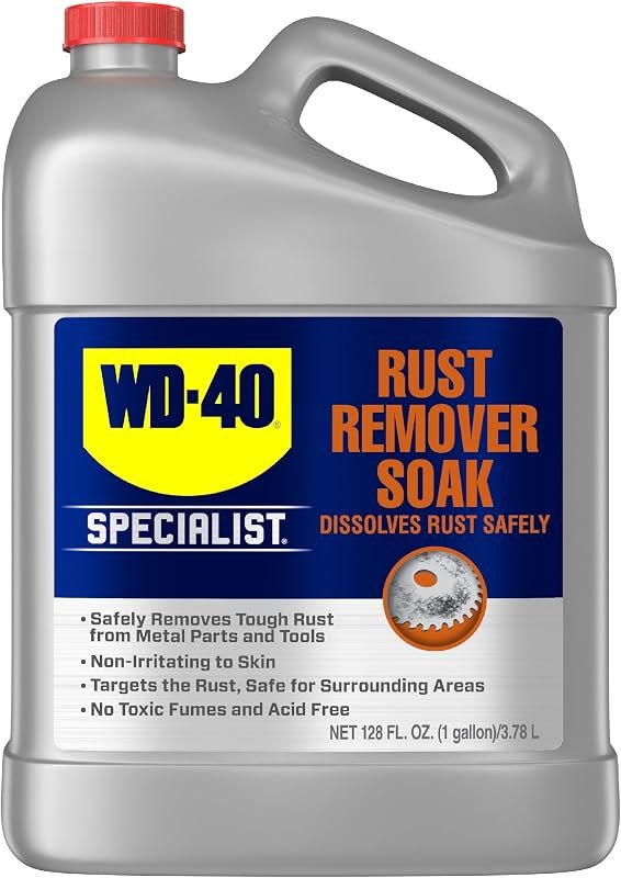 WD-40 Specialist Rust Remover Soak, One Gallon — rust remover gel refill for rust remover gel durable heavy duty