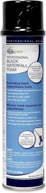 Aquascape Professional Black Waterfall Foam Sealant for Streams and Waterfalls, Fills Gaps Between Rock and Boulder to