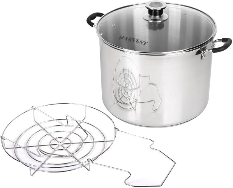 Harvest Stainless Steel 20 Qt Canning Pot with Rack