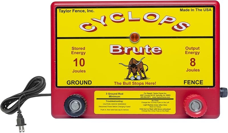 Cyclops Brute - 8 Joule Fence Charger - AC — electric-fence-charger-for-h for electric fence charger durable heavy duty