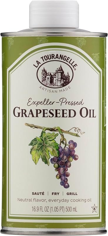 La Tourangelle Expeller-Pressed Grapeseed Oil for Cooking, 16.9 fl oz — oil for best cast iron skillet