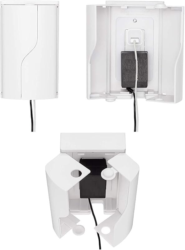 Safety Innovations Twin Door Baby Safety Outlet Cover Box for Babyproofing Outlets - More Interior Space for Extra