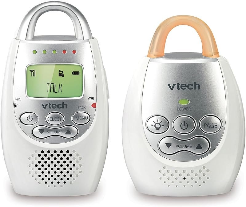 VTech Communications DM221 Audio Baby Monitor with up to 1,000 ft of Range, Vibrating Sound-Alert, Talk Back Intercom