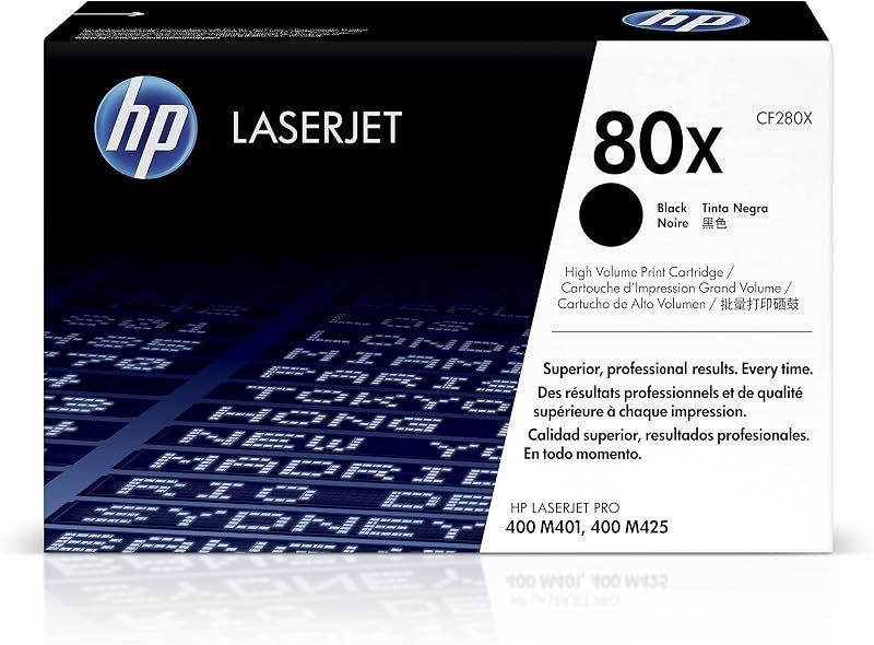 80X Black High-Yield Toner Cartridge — LaserJet no HP+ for best printer without subscription under 40