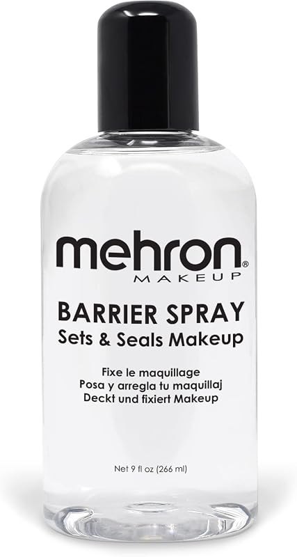Mehron Makeup Barrier Spray - 9 Fl oz, Makeup Setting Spray Refill