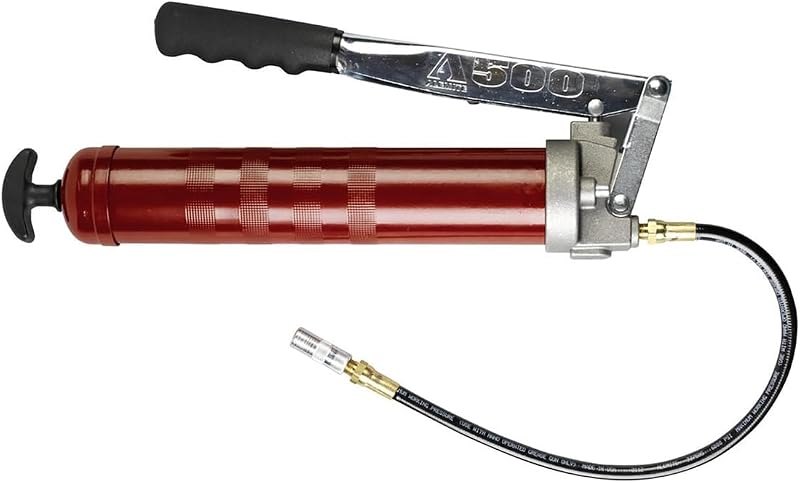 Alemite 500-E Lever Action Grease Gun, Professional Series, 18" Flexible Hose, 16 oz or 24 oz Capacity, up to 10,000