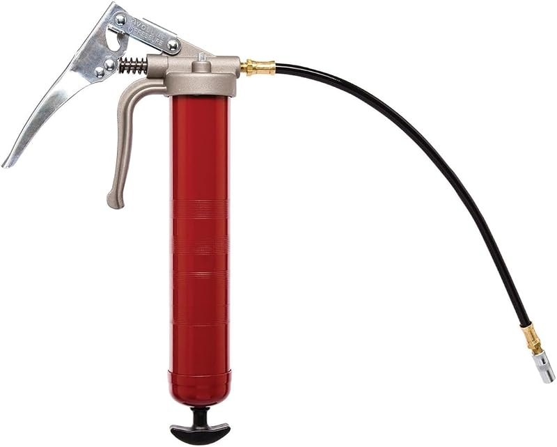 Alemite 555-E Professional Series Grease Gun, Dual Leverage Feature, 18" Flexible Hose, 7,500 psi Pressure, Quick