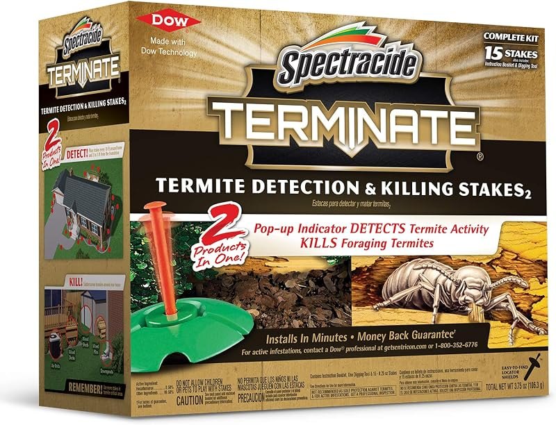 Spectracide Terminate Termite Detection & Killing Stakes, 15 Count — ant bait stations kit for ant bait stations