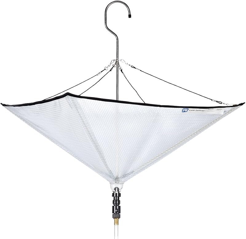 PIG Roof Leak Diverter Tarp Kit - Umbrella-Style Leak Diverter - 30" x 30" - Clear - TLS461-CL — Garage no leak for