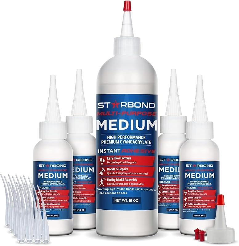 Starbond Medium CA Glue Complete Refill Kit (16 oz) — Woodworking refill for woodworking kit