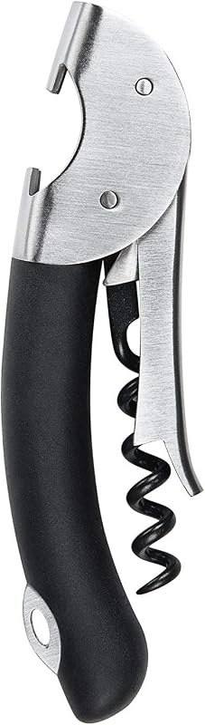 OXO Steel Double Lever Waiter's Corkscrew,Silver/Black,1 CT — best waiters corkscrew for waiters corkscrew